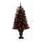 4ft. Black Artificial Halloween Tree in Urn, Orange LED Lights
